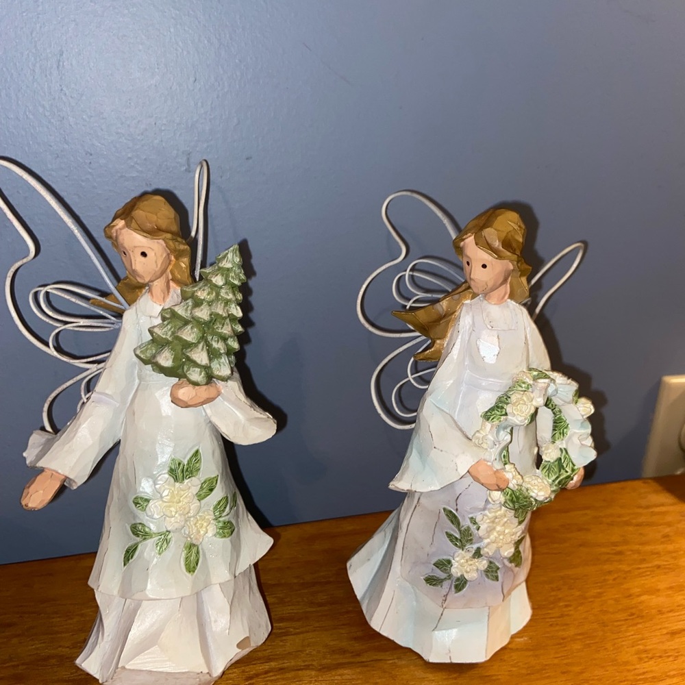 Vintage 2001 Roman Inc Christmas Angel Accents set Figurines